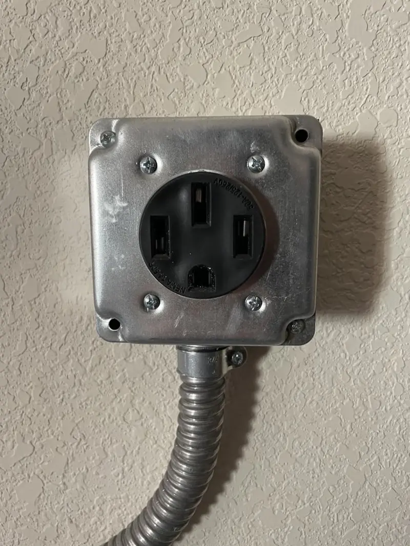NEMA 14-50 outlet installed for Electrical Panel Upgrade in North Miami Beach